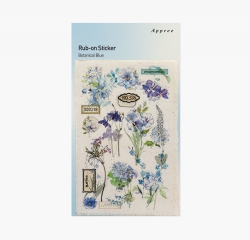 Rub-on Sticker_Botanical Blue