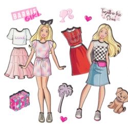 Barbie lovely style coordination sticker