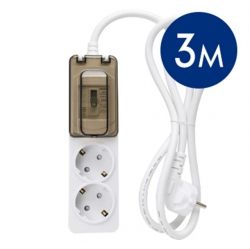 High Capacity Leakage Blocking 2 Outlets Multi-Tap 3M
