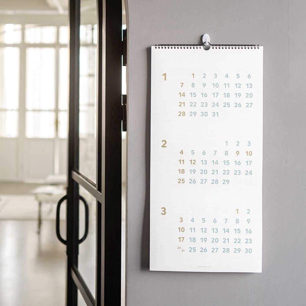 2024 Three Months Plan Wall Calendar Long 