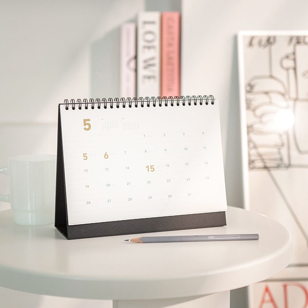 2024 Golden Holiday Desk Calendar Medium