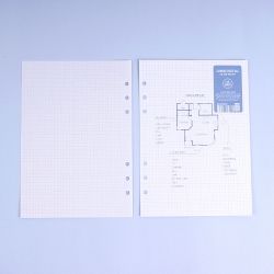 [A5] 6-Ring Jumbo Refill 4mm Grid Paper 