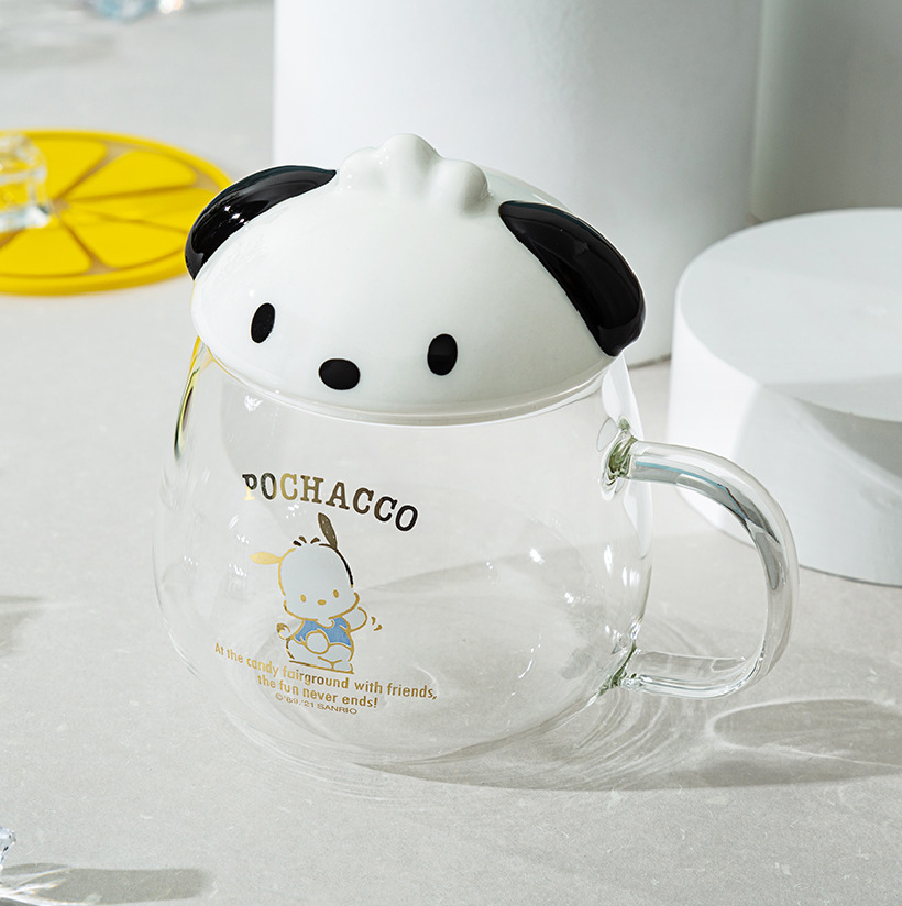 Pochacco 3D Lid Double Wall Clear Glass 