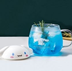 Cinnamoroll 3D Lid Double Wall Clear Glass 