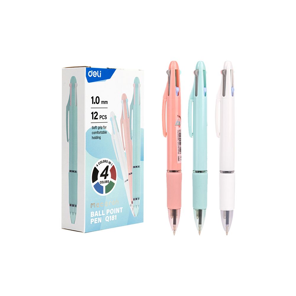 Deli Macaron 4color pen 1.0mm (12pcs)