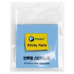 Transparent Sticky Notes, Sky Blue 50X50mm 