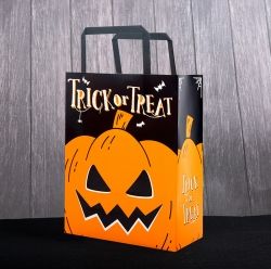 Halloween Paper Shopping Bag (Small) Pumpkin 15pcs 