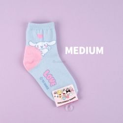 Sanrio Children Big Heart Long socks - Cinnamoroll M (170-190mm)