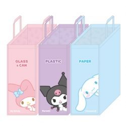 Sanrio Characters 3-Layers a recycling bin 60cm