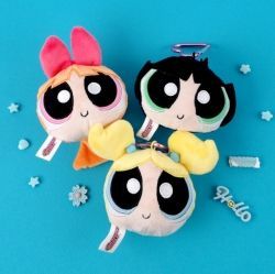 powerpuff girls Face Key Ring Doll - Buttercup