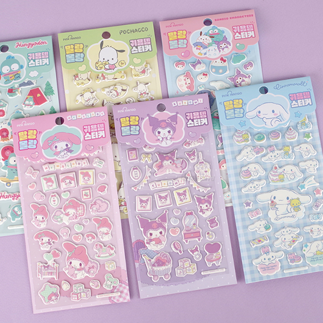 Sanrio Soft and Cute sticker, Set of 24pcs