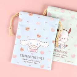 Sanrio Cinnamoroll x Pochacco Heart Drawstring Bag Mini