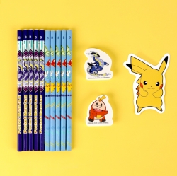 Pocket Monster Pencil and Eraser Set, Random