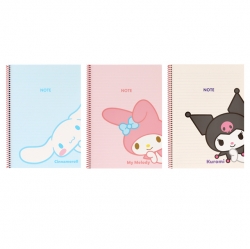 Sanrio Characters One Ring Note, Set of 10pcs, Random