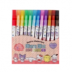 Sanrio Characters Non Dry 12Colors Signpen Set