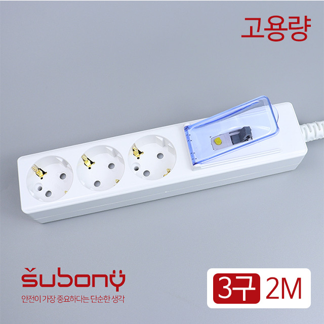 High Capacity Multi-Tab 3 Outlet 2M