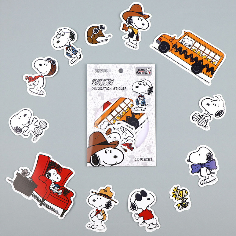 Peanuts Deco Sticker (MANY FACES OF SNOOPY)
