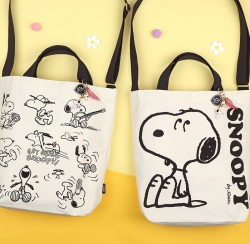 Peanuts Eco bag and Keyring Set Joyful Small Snoopy