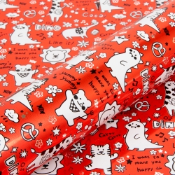Metal Roll  Animal Drawing Wrapping Paper (L), 530mmx17m 