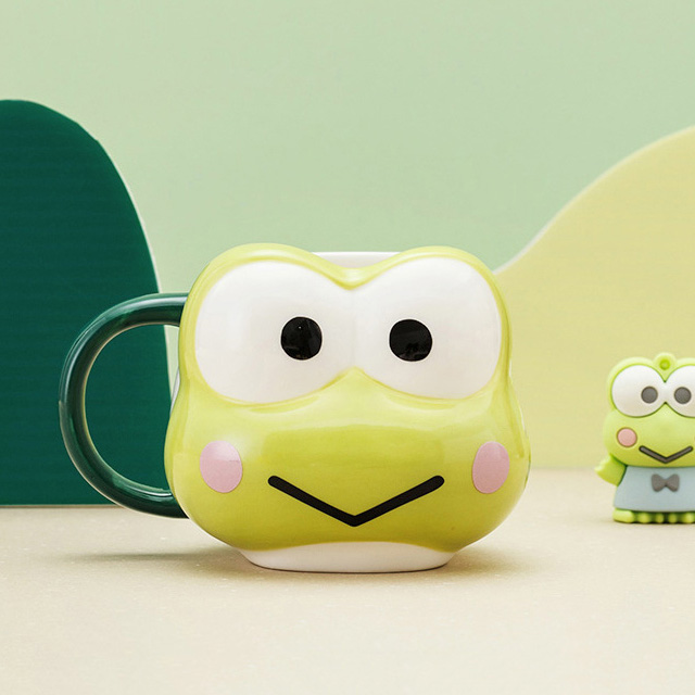 Sanrio Characters Face 3D Mug Cup - Keroppi