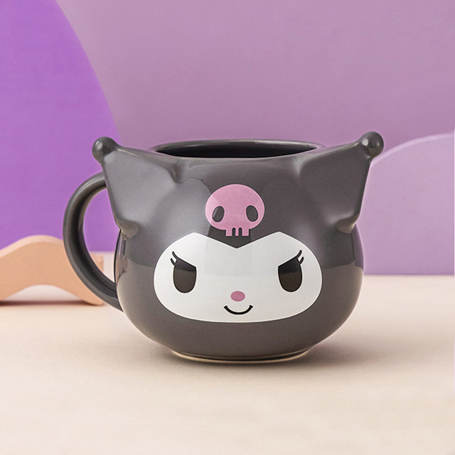 Sanrio Characters Face 3D Mug Cup - Kuromi