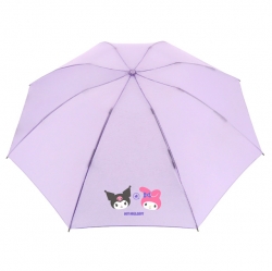 Sanrio Compact Reverse Umbrella Kuromi and My Melody, 55cm