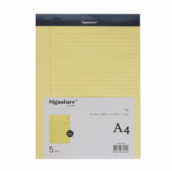 Signature Pad A4 Yellow 50 Sheet (Set of 5ea)