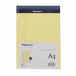 Signature Pad A5 Yellow 50 Sheet (Set of 5ea)