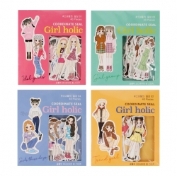 Girl Holic Coordinate Seal Sticker, Set of 16sheets