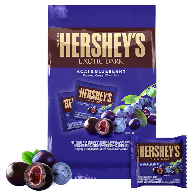 HERSHEY'S Dark Chocolate Acai & Buleberry 210g