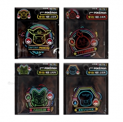 Pocket Monster Neon Sticker, set of 20pcs