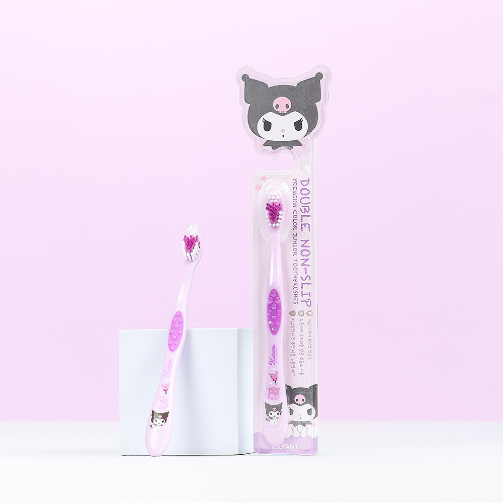 Sanrio Double Non-slip Premium Color Junior Toothbrushes - Kuromi