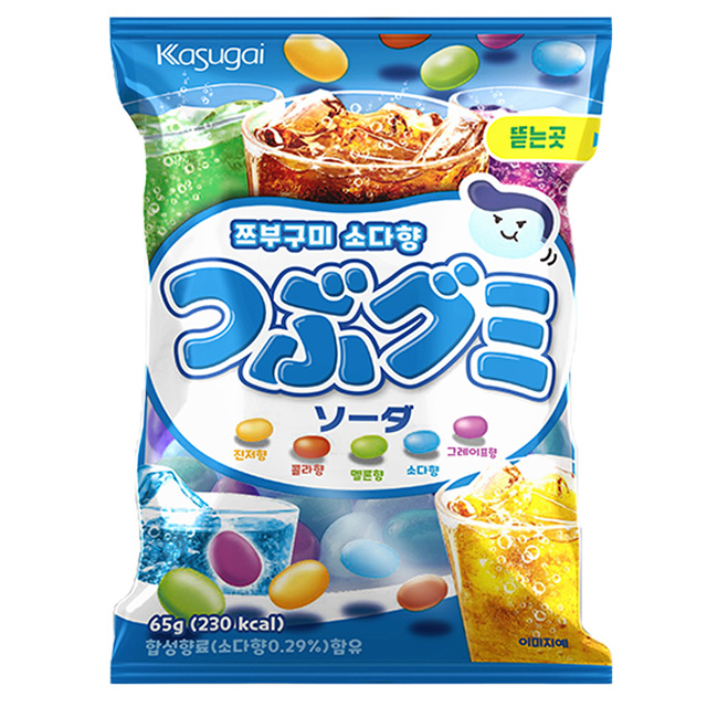 Kasugai Tsubu Gummy Soda 65g