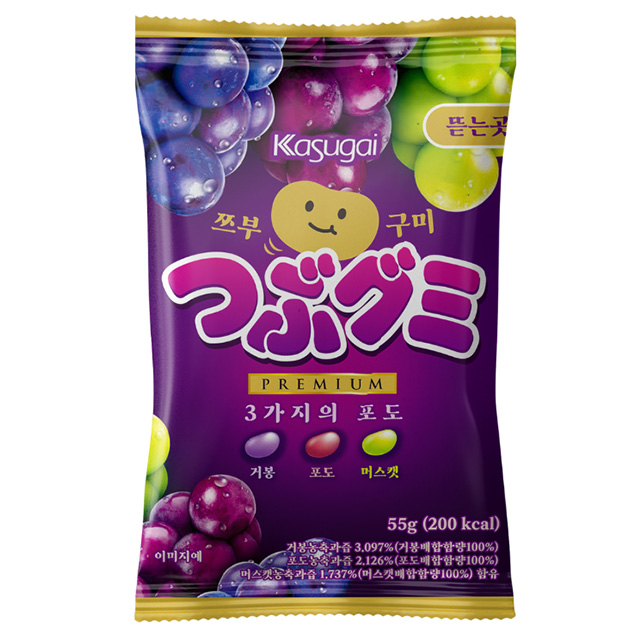 Kasugai Tsubu Gummy 3 Types of Grape 55g