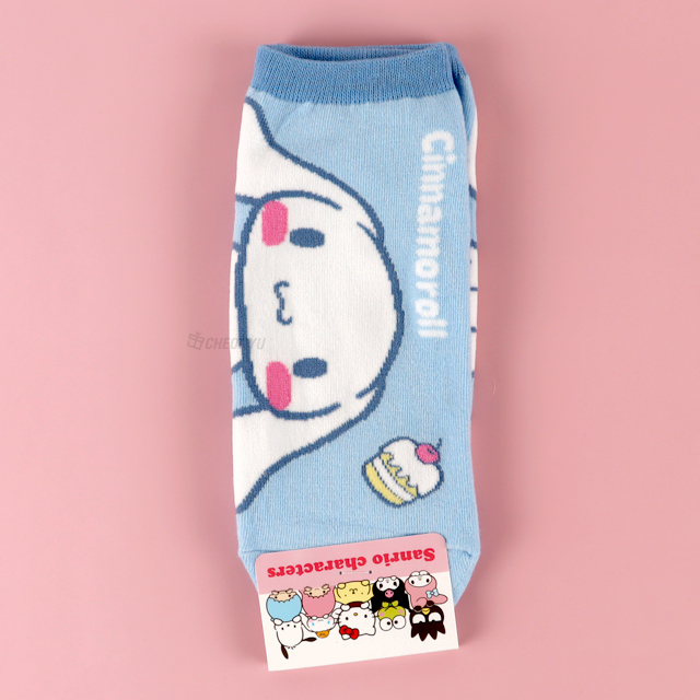 Sanrio Hello Ankle socks, One Size 220-260mm - Cinnamoroll