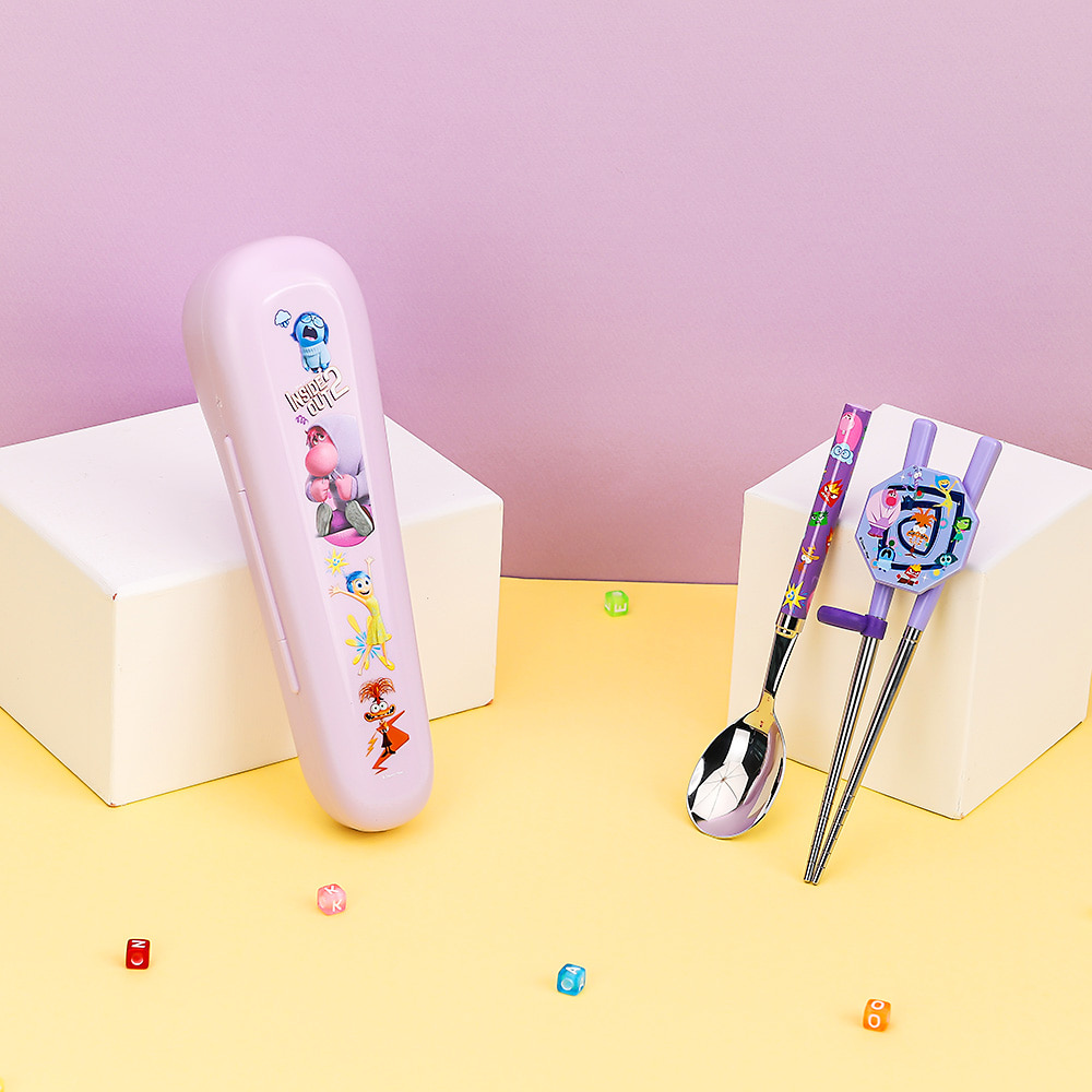 Inside Out 2 Kinder Chopsticks, Spoon & Floaty Case Set