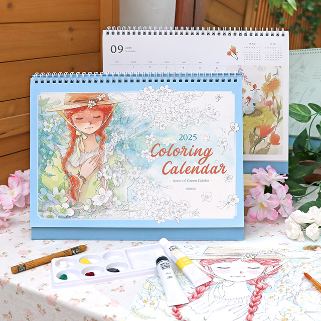 2025 Anne Story Coloring Desk Calendar (A4)