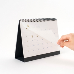 golden holiday desk calendar medium 2025