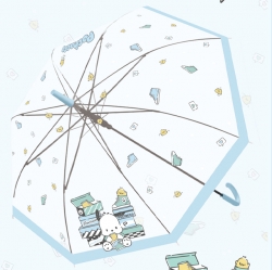 Sanrio Characters Clear Long Umbrella, Random