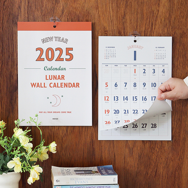 2025 Lunar Retro A4 Wall Calendar