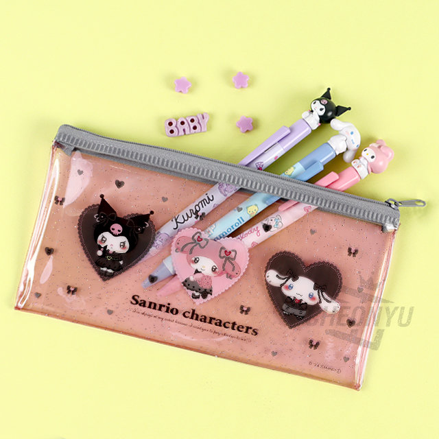 Sanrio Characters Glitter Slim Pouch - Teary Heart