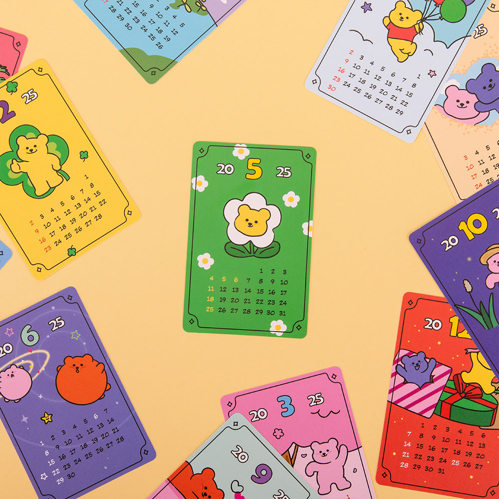 2025 Jelly Bear Card Calendar