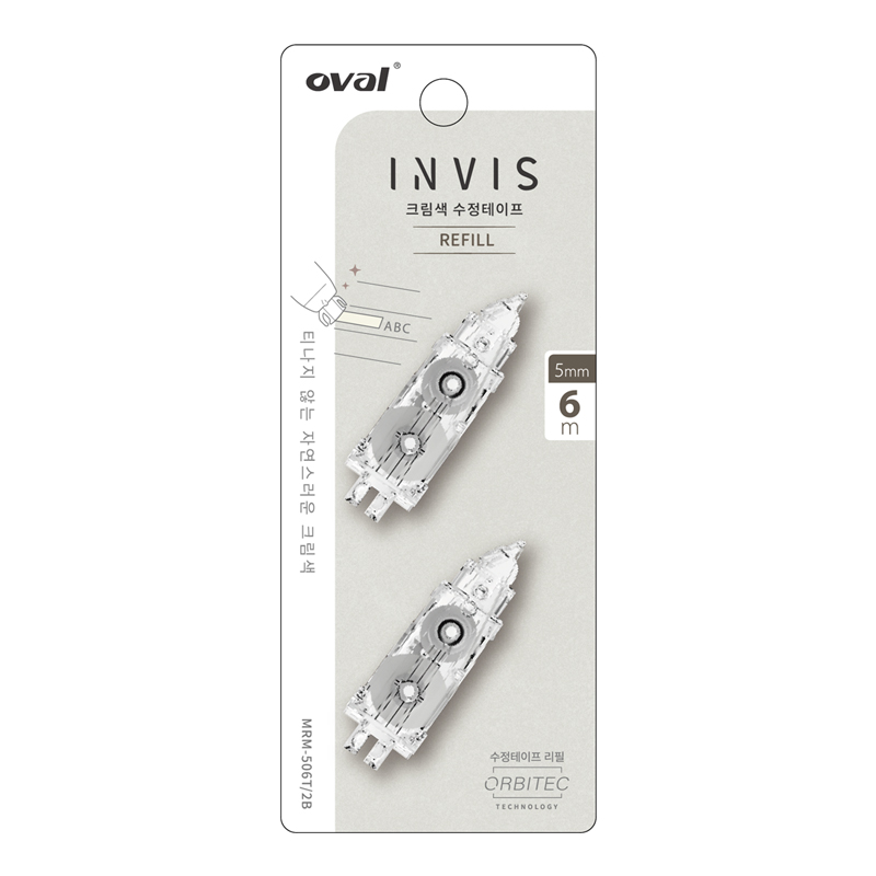 OVAL  Invisl Correction tape Refill (cream color roll)