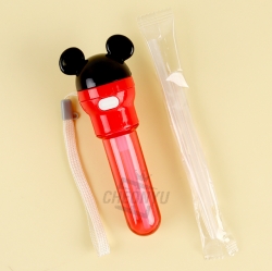 Mickey Mouse Face Straw Cap & Portable Case