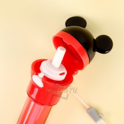 Mickey Mouse Face Straw Cap & Portable Case