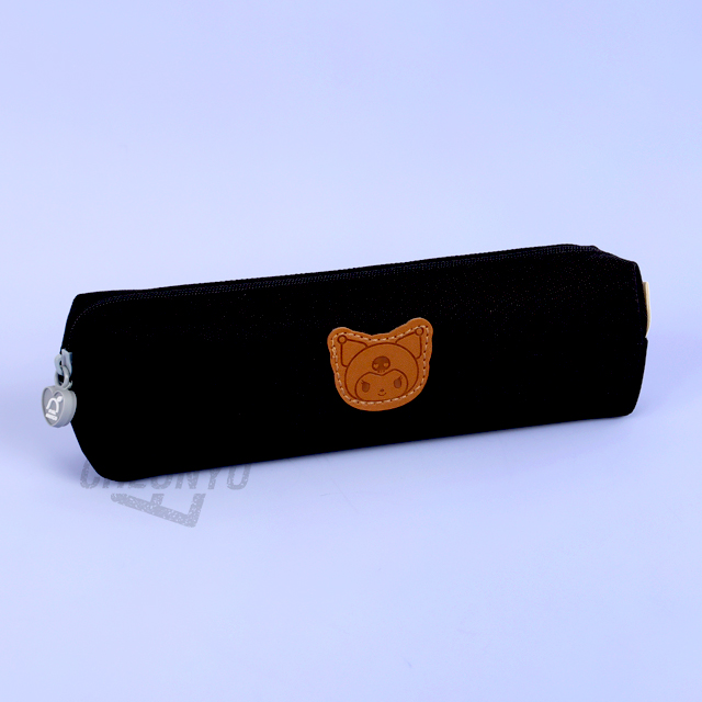 Sanrio Characters Leather Patch Slim Pouch - Kuromi