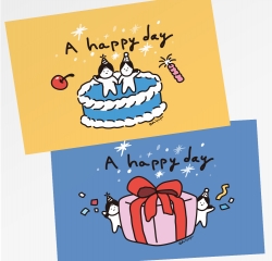 Dalpaper Happy Day Postcard, 5 Types