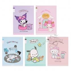 Sanrio 21 Lines Note, Set of 5pcs