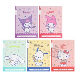 Sanrio 17 Lines Note, Set of 5pcs