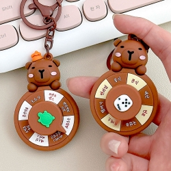 Hello Capybara roulette key ring